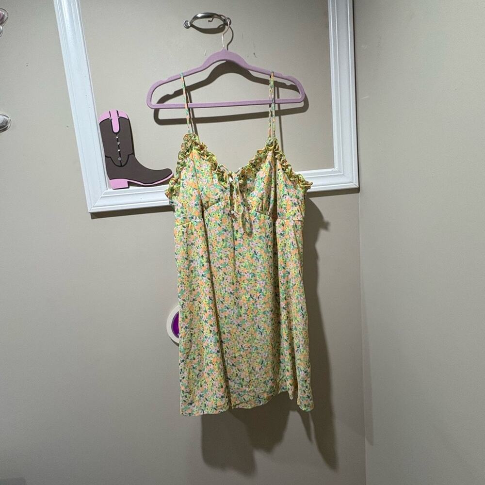 Wild Fable Yellow Floral‎ Camisole with Ruffle Straps